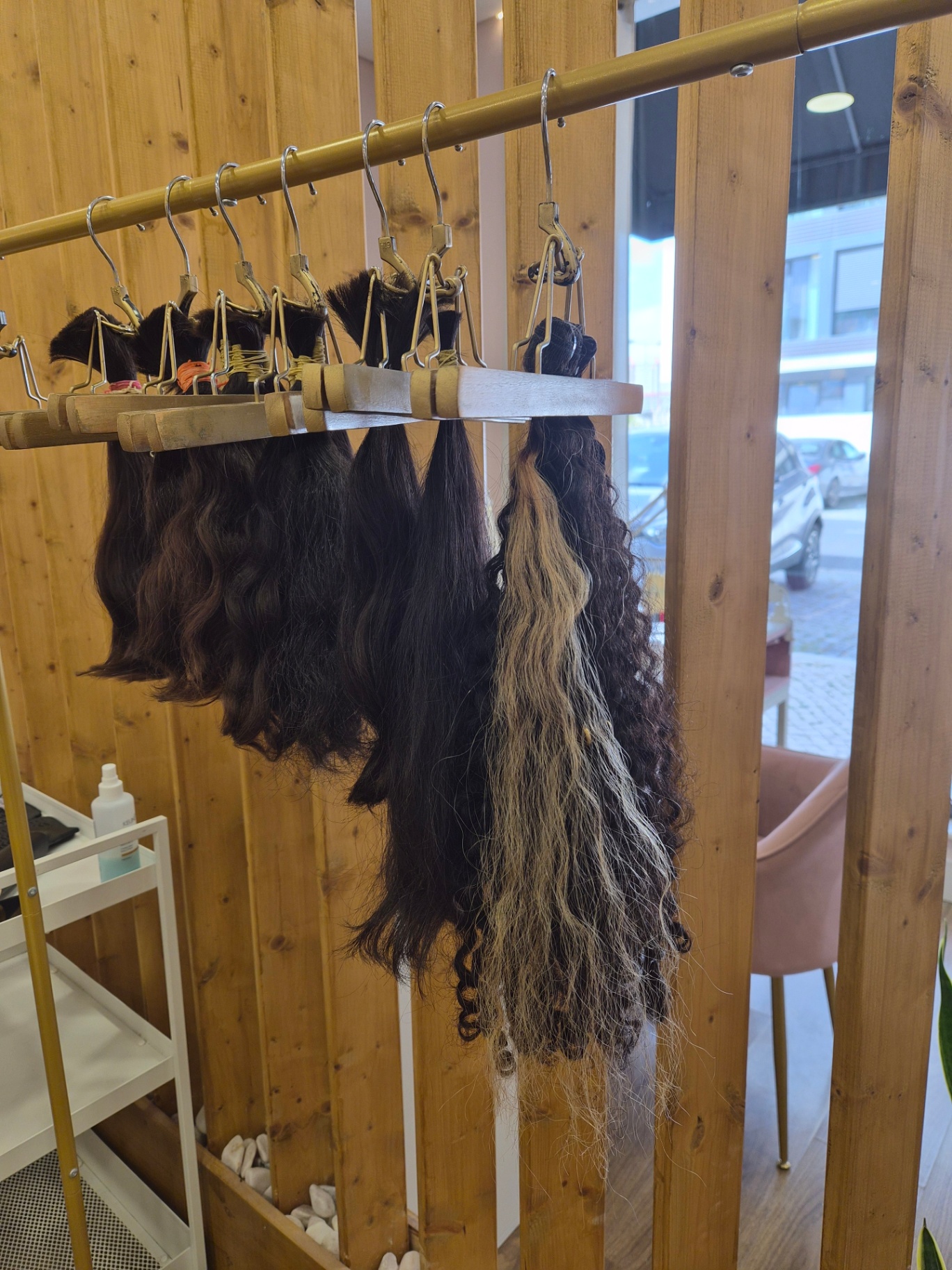 Amostras de extensões capilares naturais
